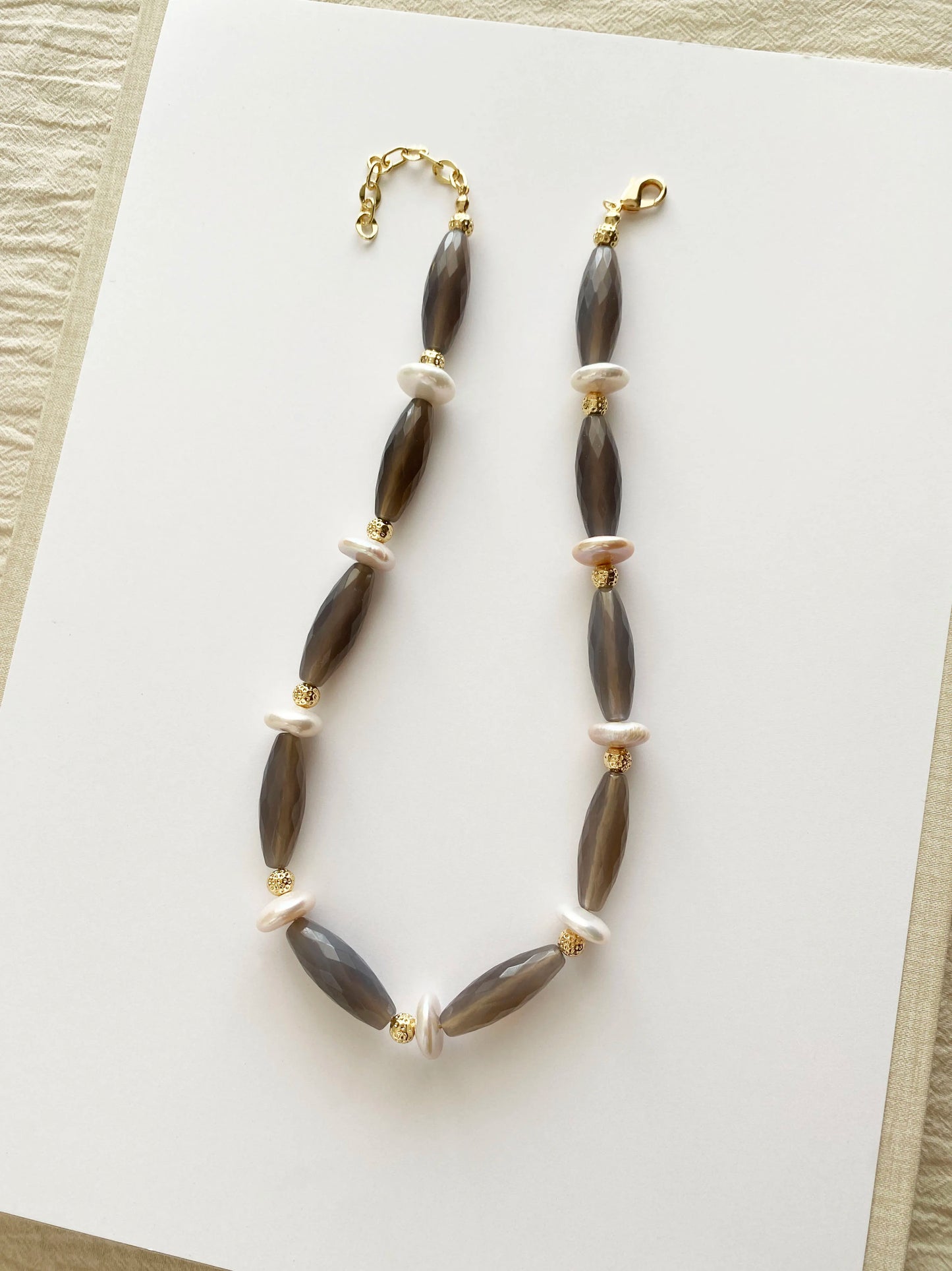 Gray Moonstone Necklace – Giovanni’s Room | HOTSHELLOW Stone Bookstore