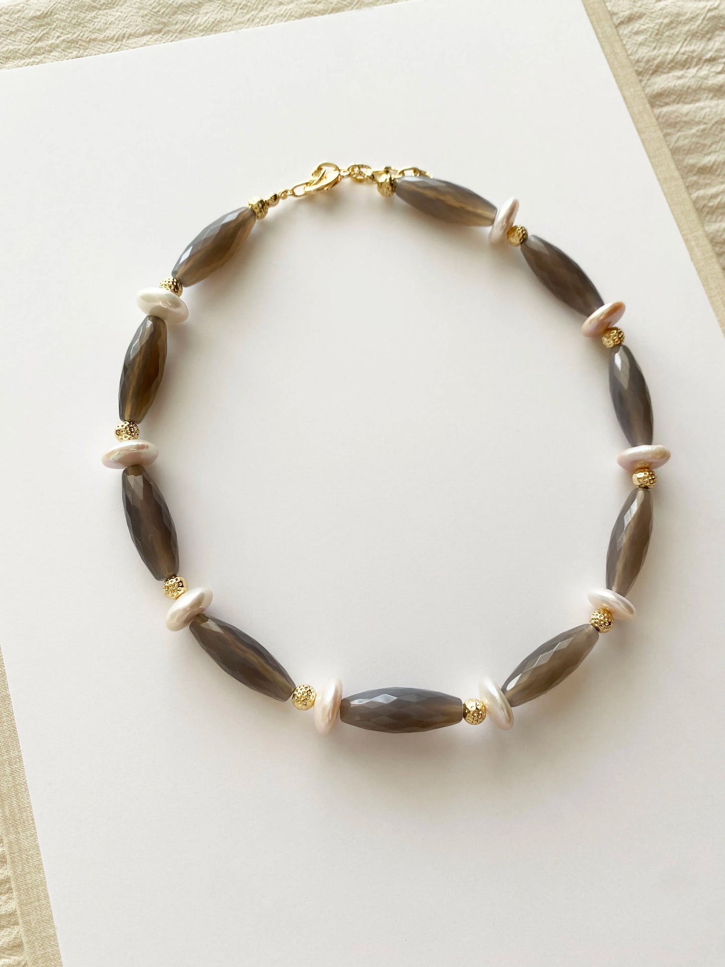 Gray Moonstone Necklace – Giovanni’s Room | HOTSHELLOW Stone Bookstore