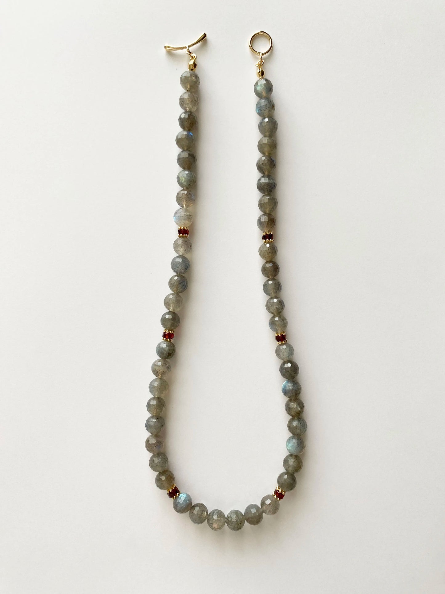 5A Labradorite & Garnet Necklace – Noble Radiance | HOTSHELLOW Stone Bookstore