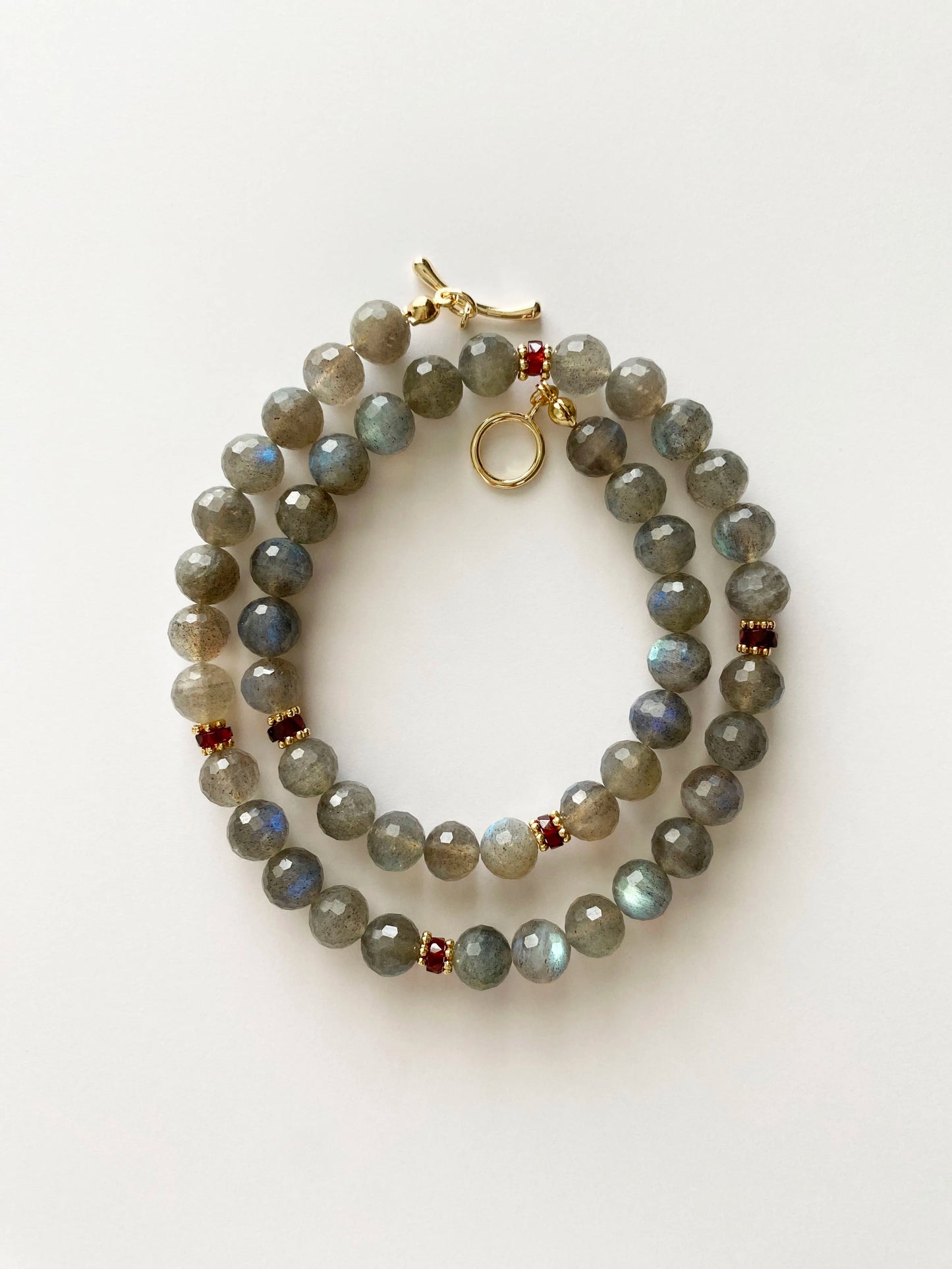 5A Labradorite & Garnet Necklace – Noble Radiance | HOTSHELLOW Stone Bookstore