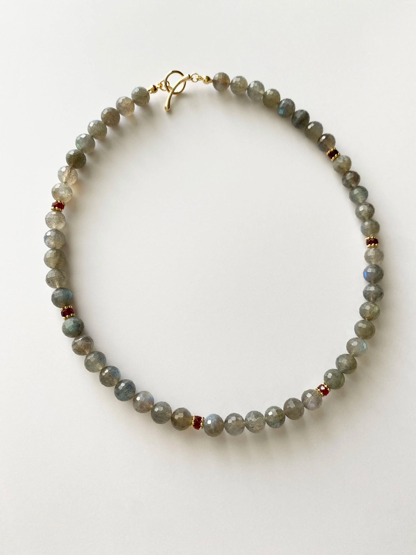 5A Labradorite & Garnet Necklace – Noble Radiance | HOTSHELLOW Stone Bookstore