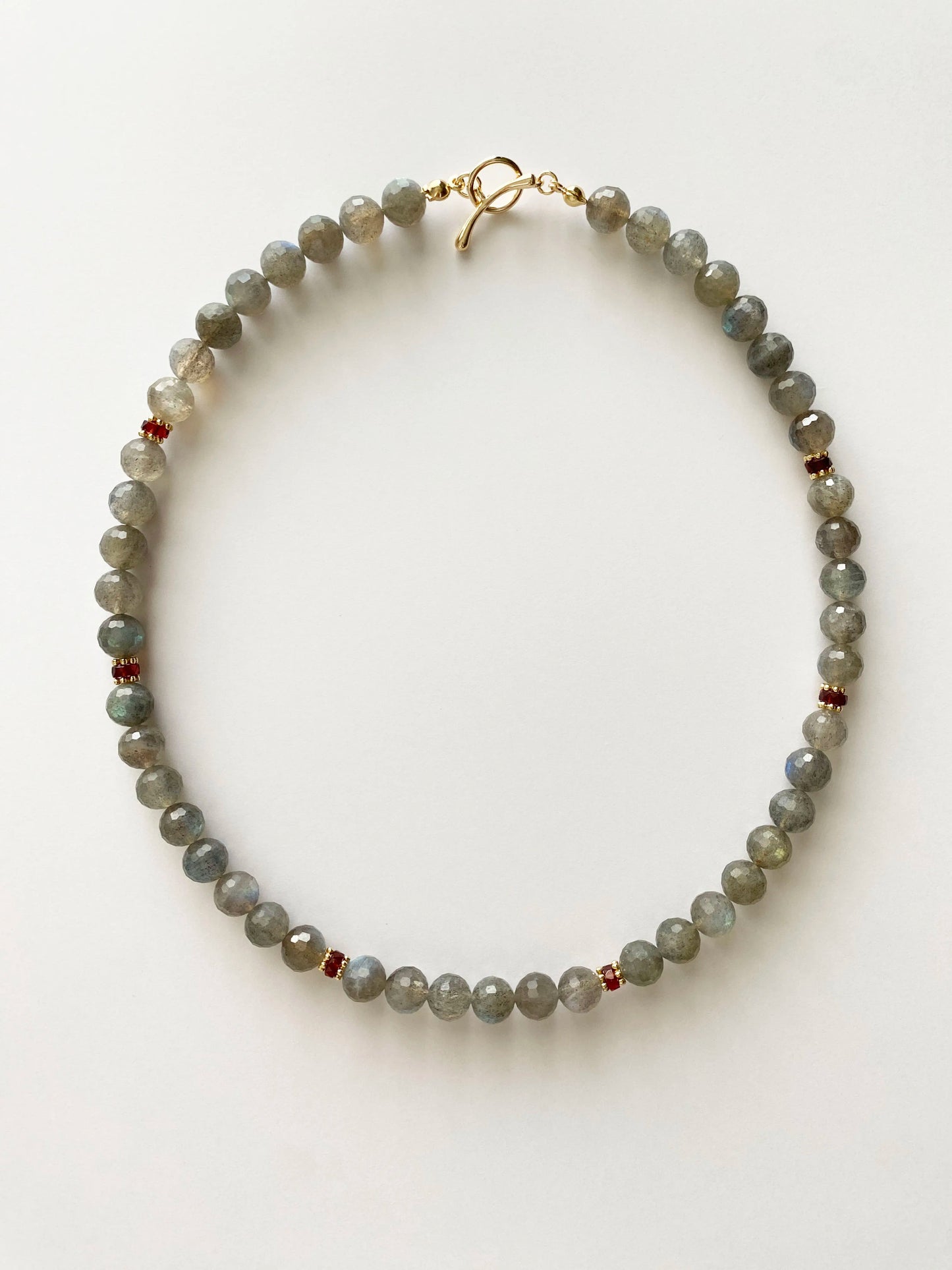 5A Labradorite & Garnet Necklace – Noble Radiance | HOTSHELLOW Stone Bookstore