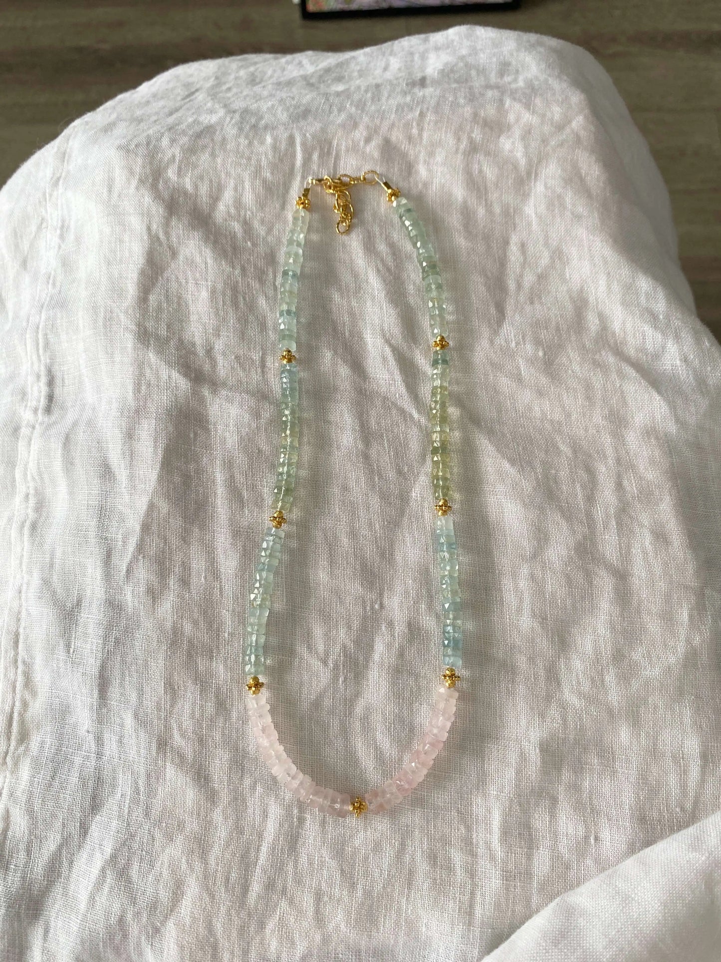 Morganite Necklace_BloomingOvertheSeaHOTSHELLOWStoneBookstore-P1