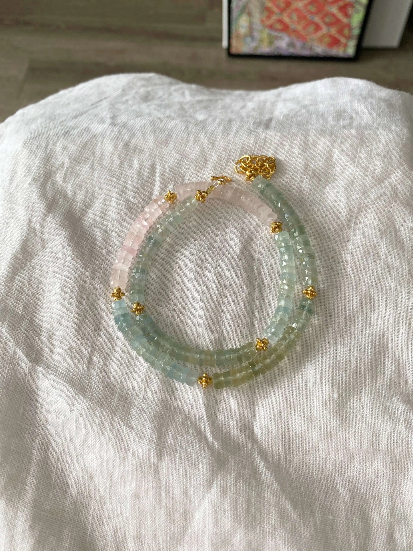 Morganite Necklace_Blooming Overthe Sea HOTSHELLOW Stone Book store-P5