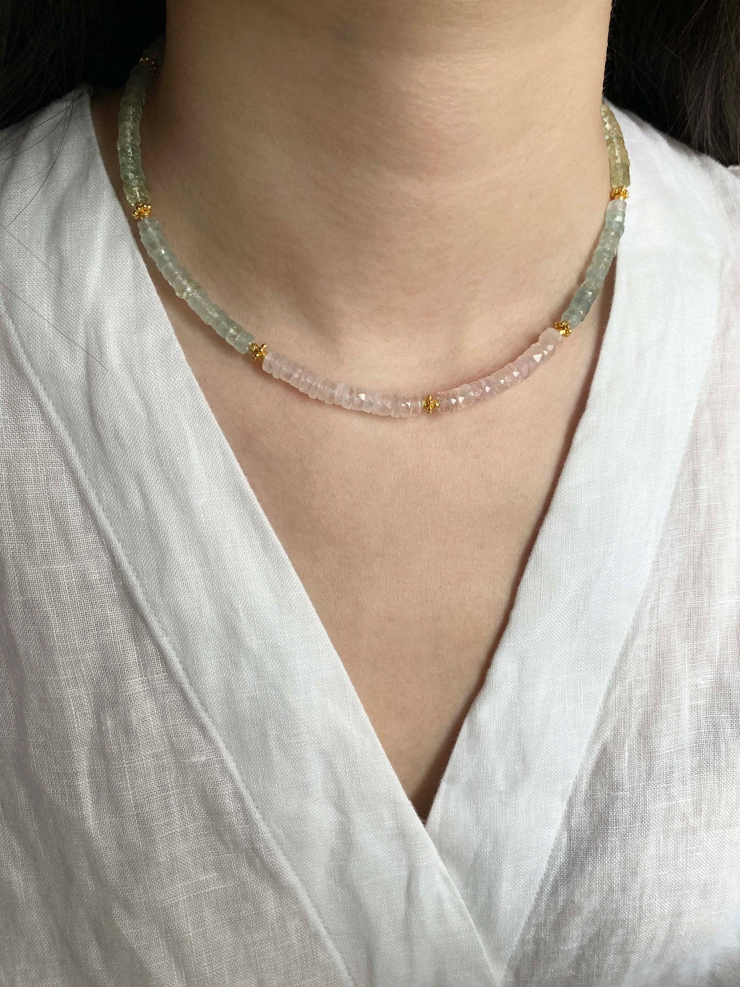 Morganite Necklace_Blooming Overthe Sea HOTSHELLOW StoneBook store-P7