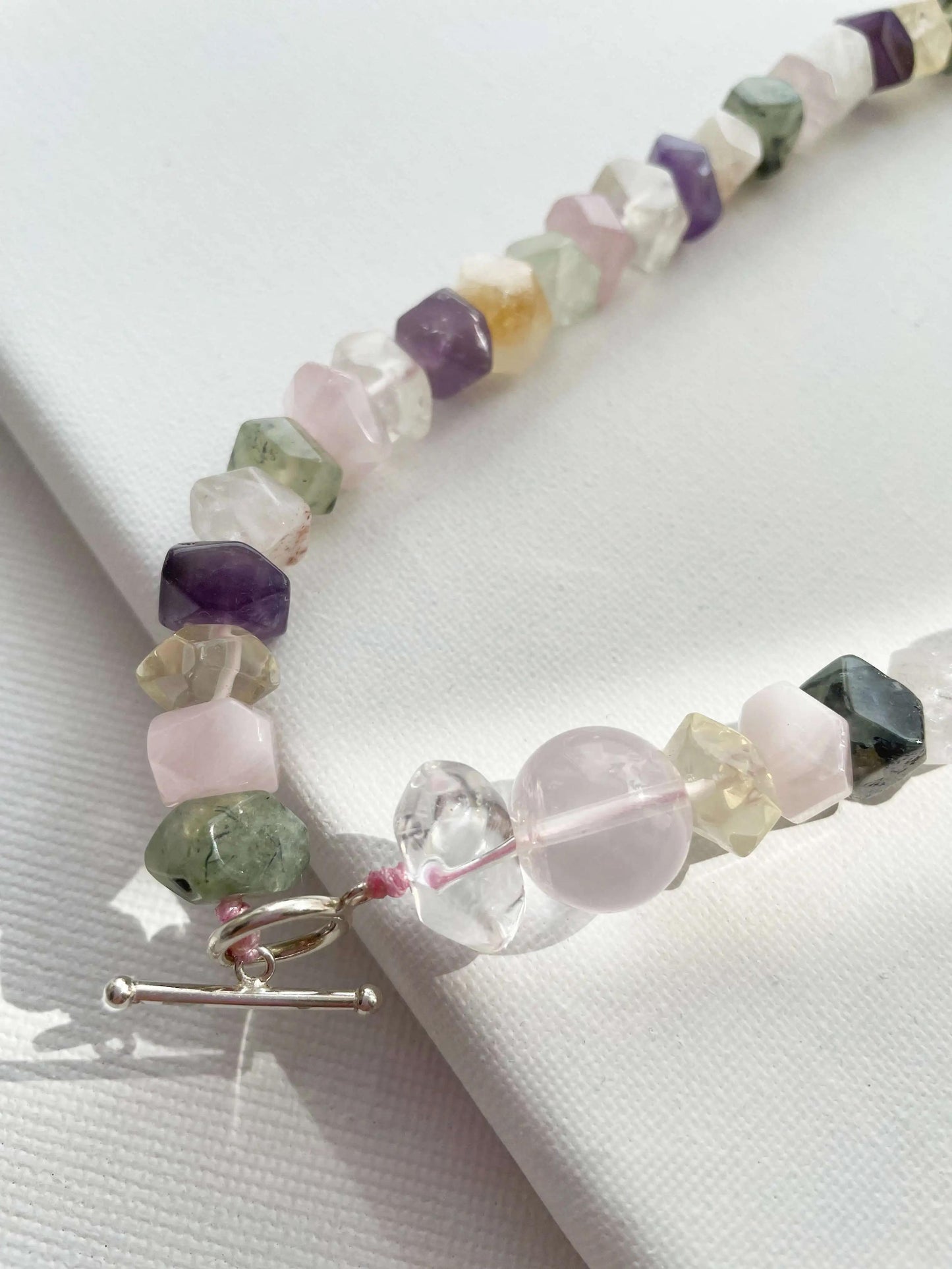 Rainbow Energy Gemstone Necklace – A Summer Spectrum | HOTSHELLOW Stone Bookstore