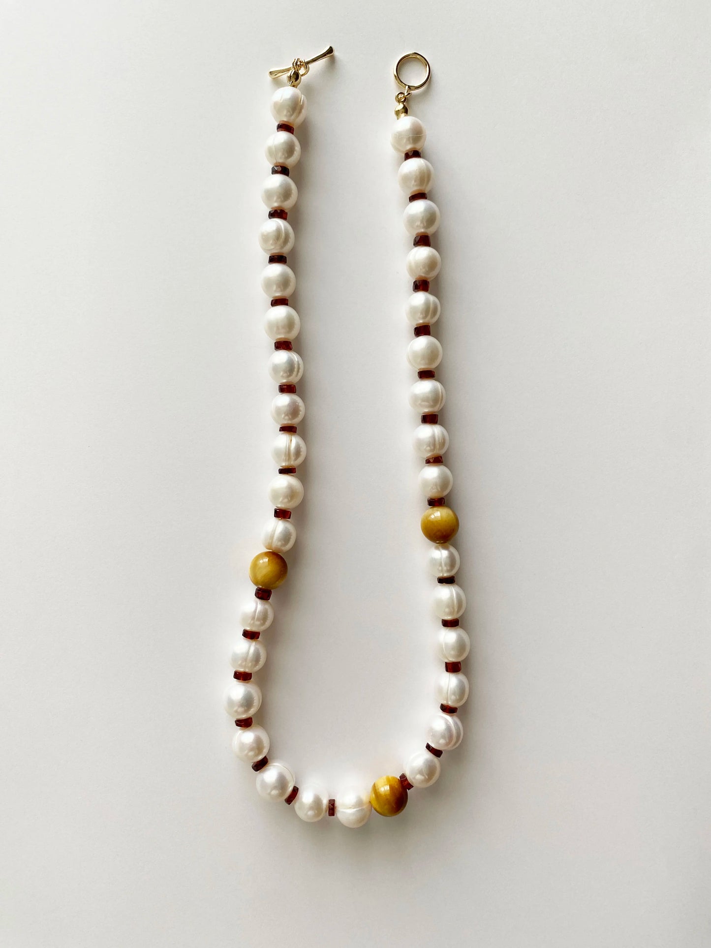 Tiger Eye & Garnet & Baroque Pearl Necklace – The Extraordinary Way | HOTSHELLOW Stone Bookstore