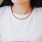 Blazing Ember Southern Red Agate Bracelet/ Necklace with Turquoise Charm