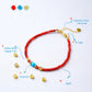 Blazing Ember Southern Red Agate Bracelet/ Necklace with Turquoise Charm