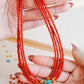 Blazing Ember Southern Red Agate Bracelet/ Necklace with Turquoise Charm