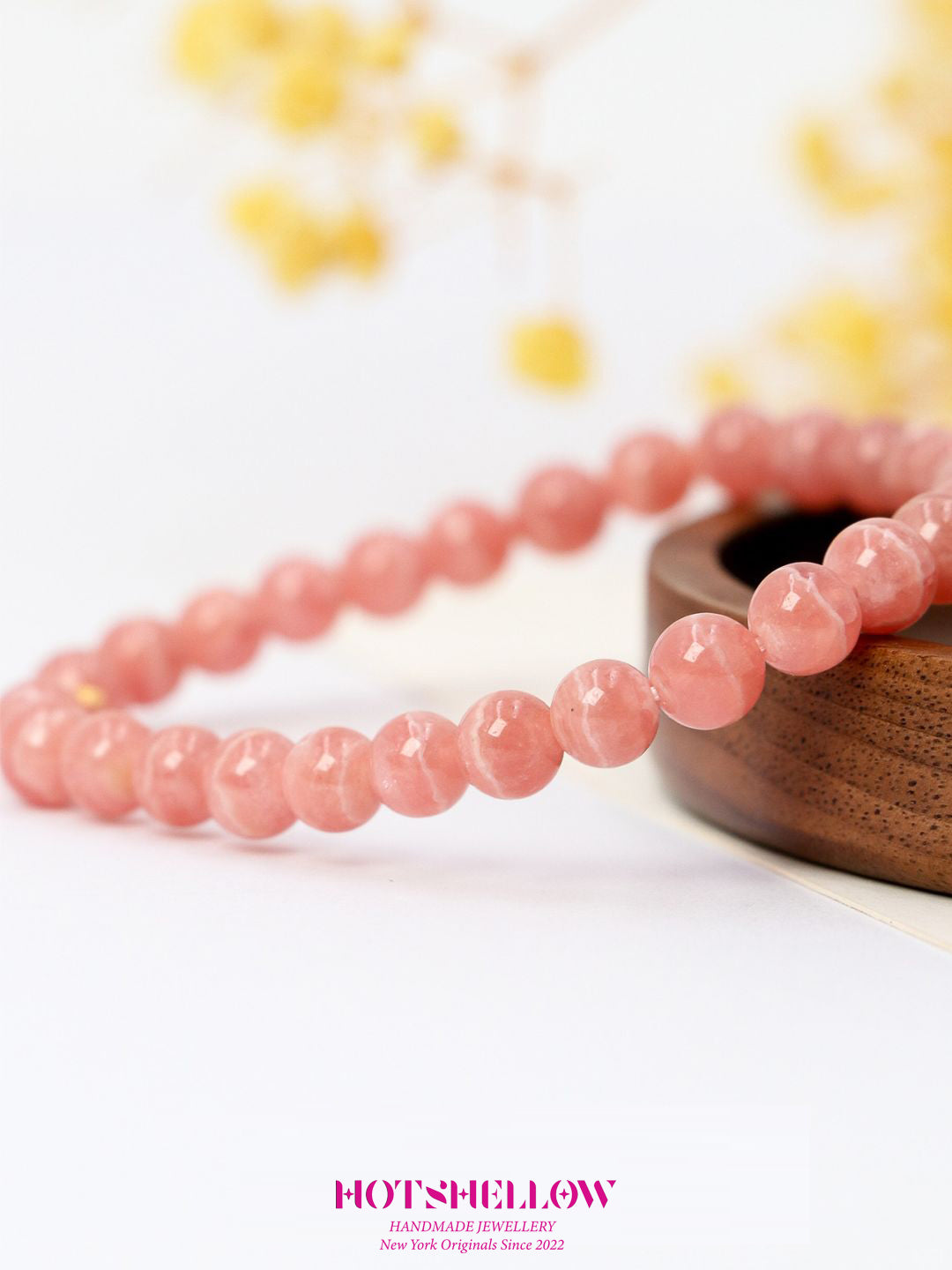 Pink Rhodochrosite Blossom Bracelet