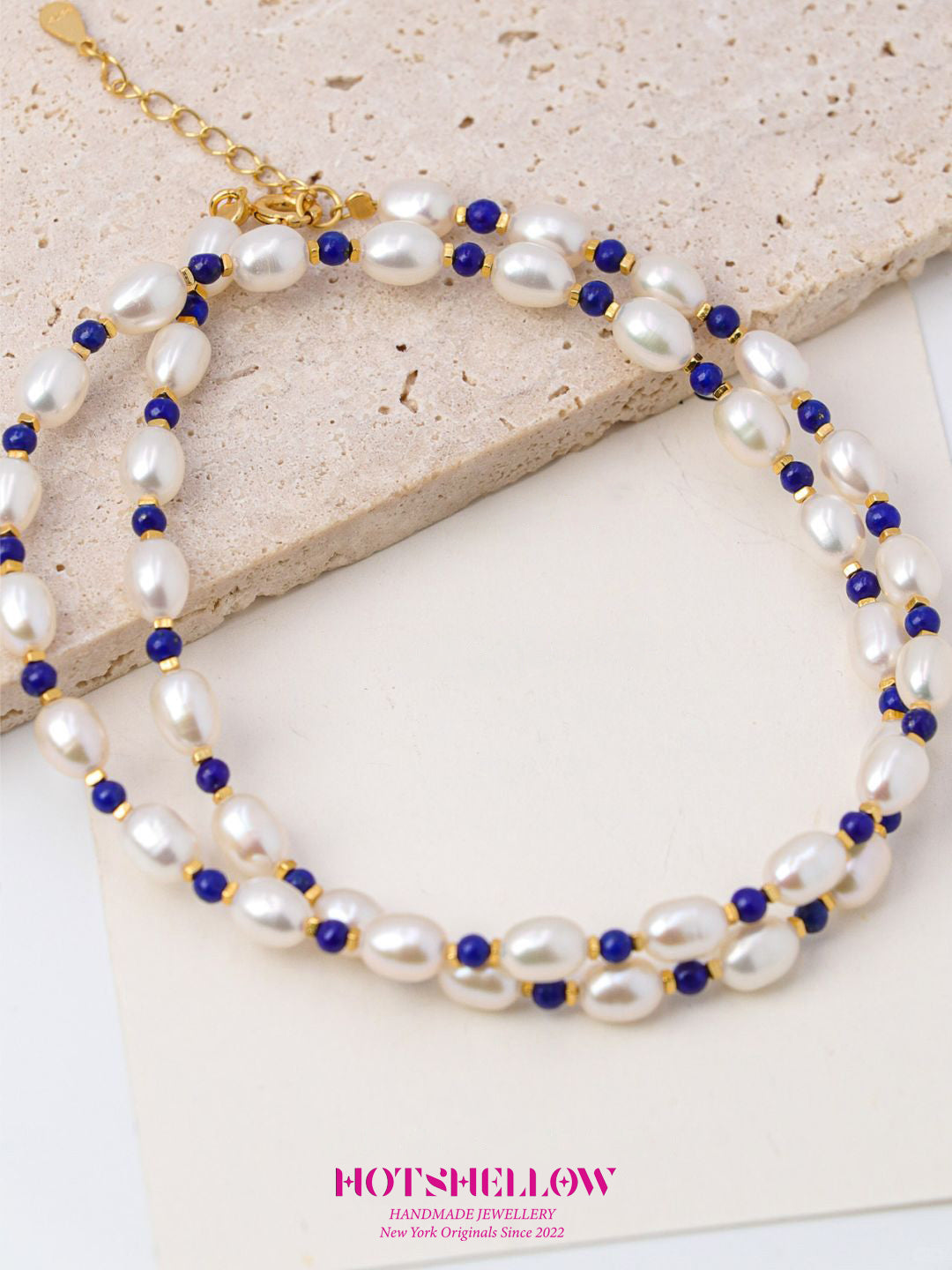 Lapis Lazuli Pearl Ocean Necklace