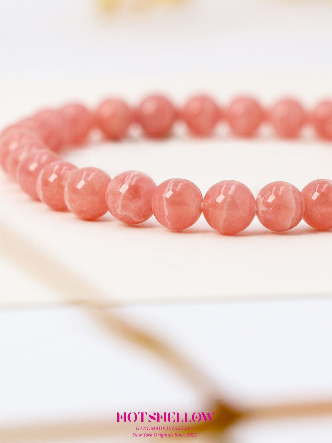 Pink Rhodochrosite Blossom Bracelet