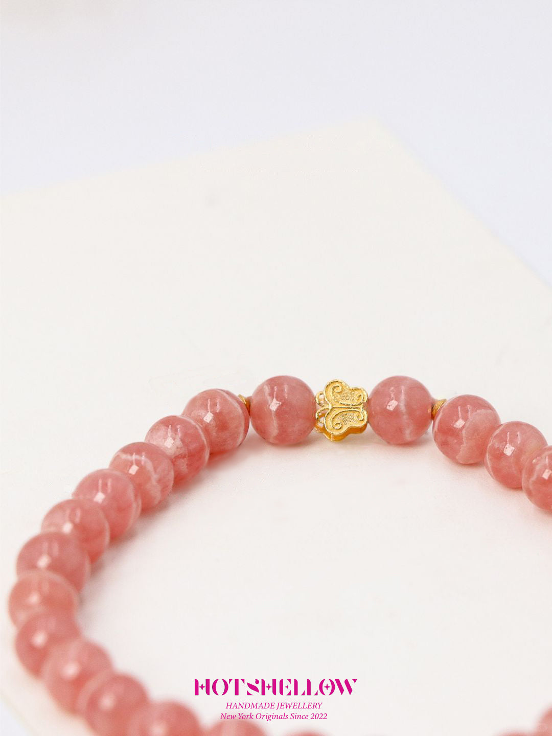 Pink Rhodochrosite Blossom Bracelet