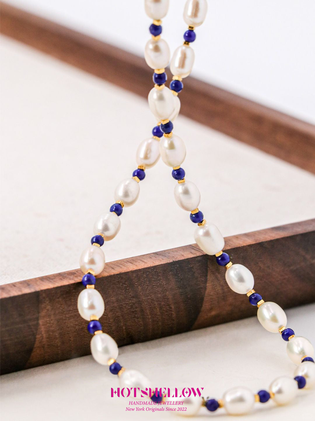 Lapis Lazuli Pearl Ocean Necklace