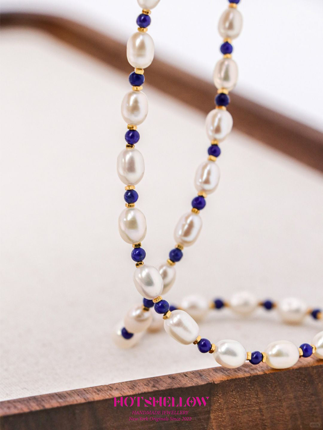 Lapis Lazuli Pearl Ocean Necklace