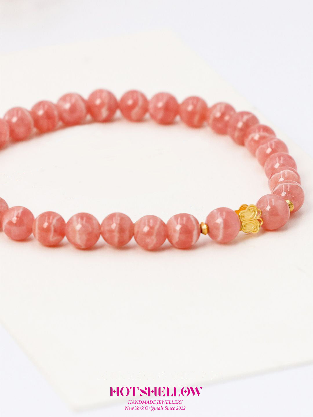 Pink Rhodochrosite Blossom Bracelet