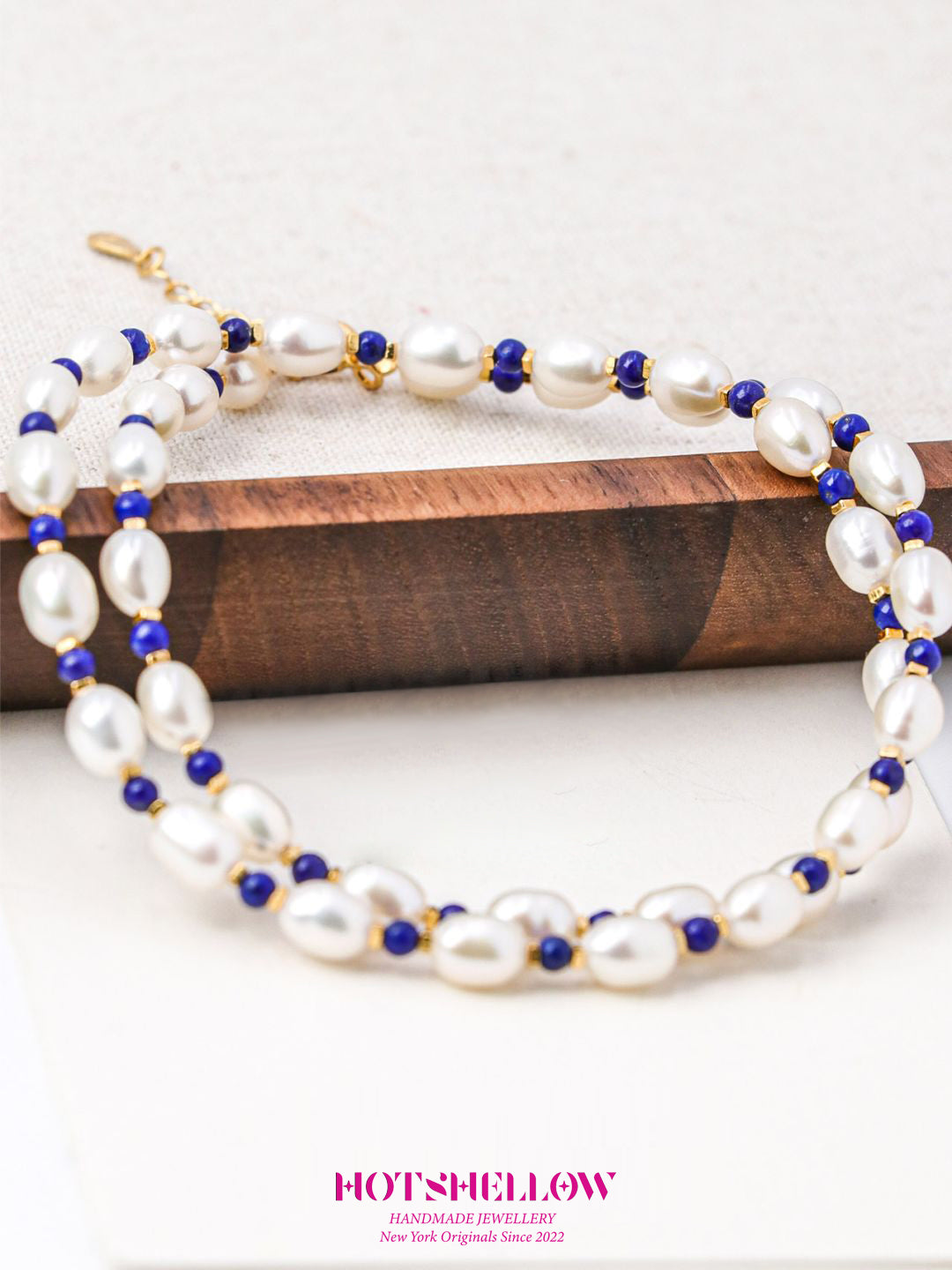 Lapis Lazuli Pearl Ocean Necklace