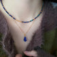 Azure Glow: Lapis Lazuli Double-Layer Necklace