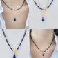 Azure Glow: Lapis Lazuli Double-Layer Necklace