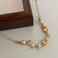 Baroque Elegance: S925 Gold-Plated Pearl Necklace