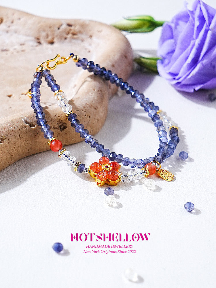 Cordierite_and_South_Red_Agate_Faceted_Bracelet-HOTSHELLOW-P4