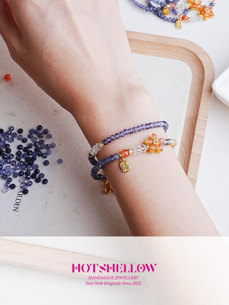 Cordierite_and_South_Red_Agate_Faceted_Bracelet-HOTSHELLOW-P8
