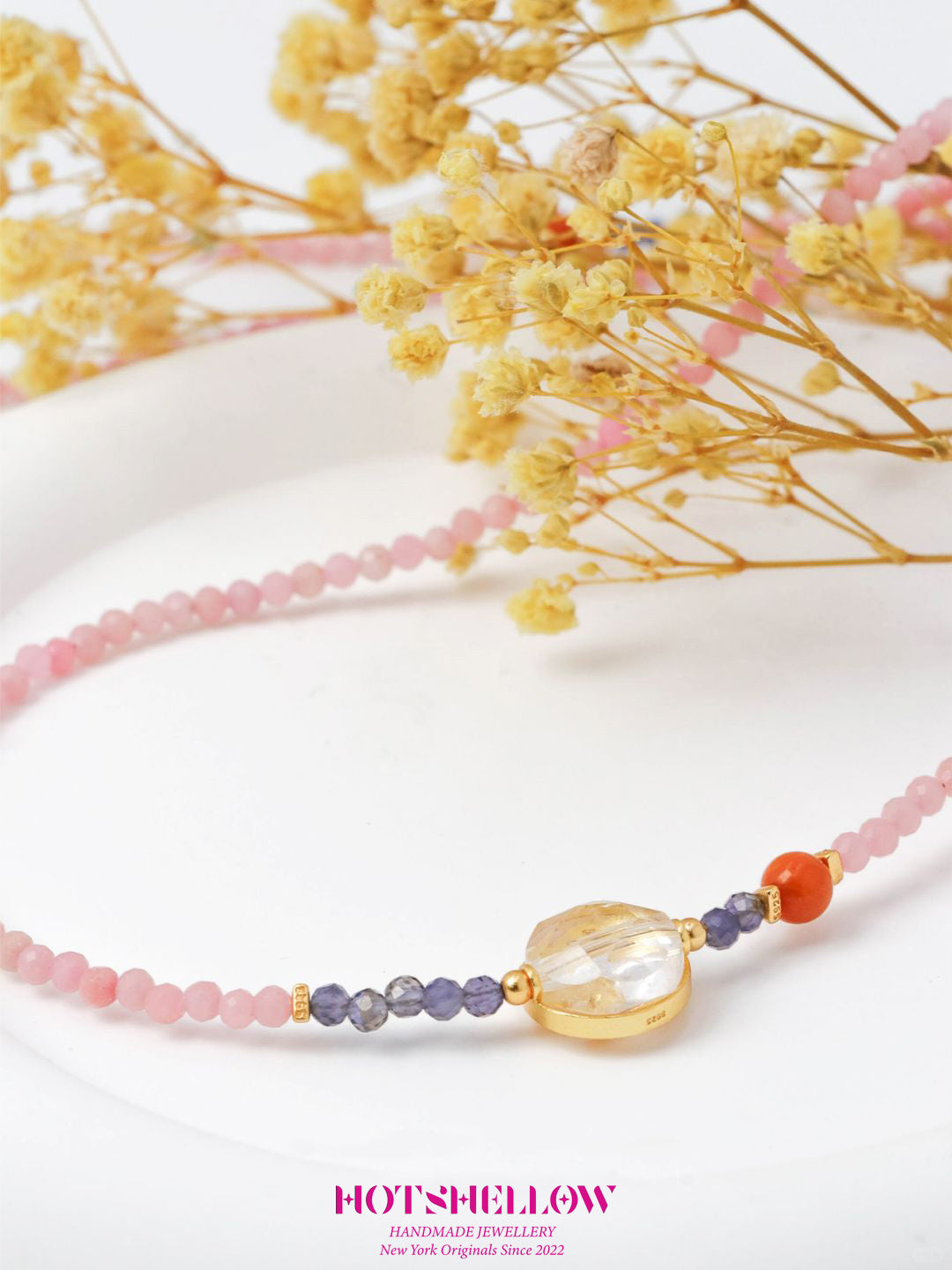 Cupid’s Charm Pink Opal Necklace