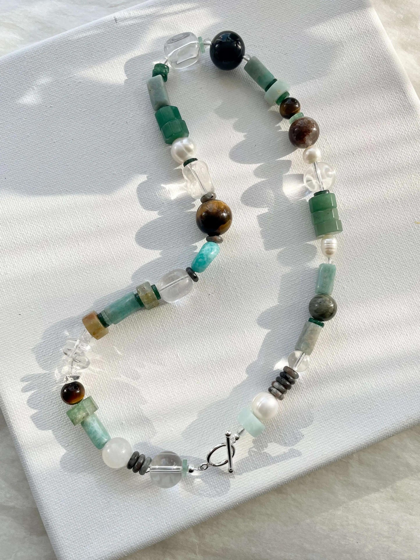 Deconstructed Natural Stone Necklace – Elemental Balance | HOTSHELLOW Stone Bookstore