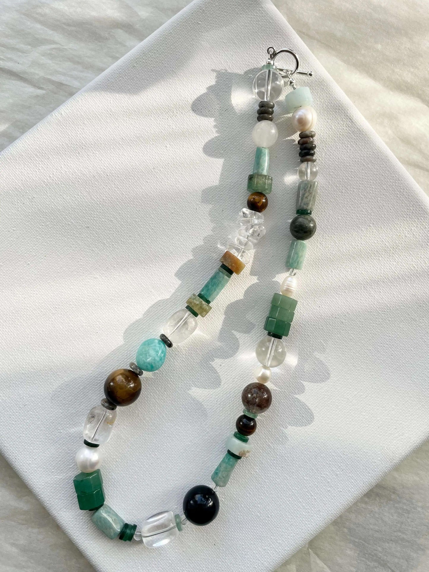 Deconstructed Natural Stone Necklace – Elemental Balance | HOTSHELLOW Stone Bookstore