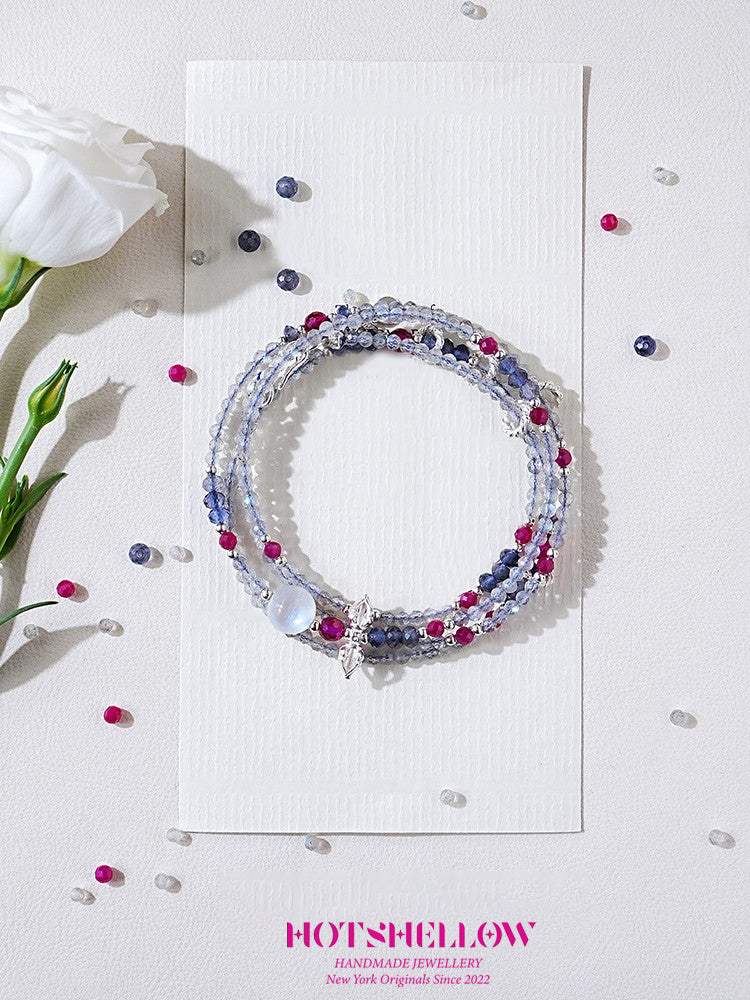 Dreamscapes Blue Moonstone_Ruby Multi-Layered Necklace Bracelet-HOTSHELLOW-P6