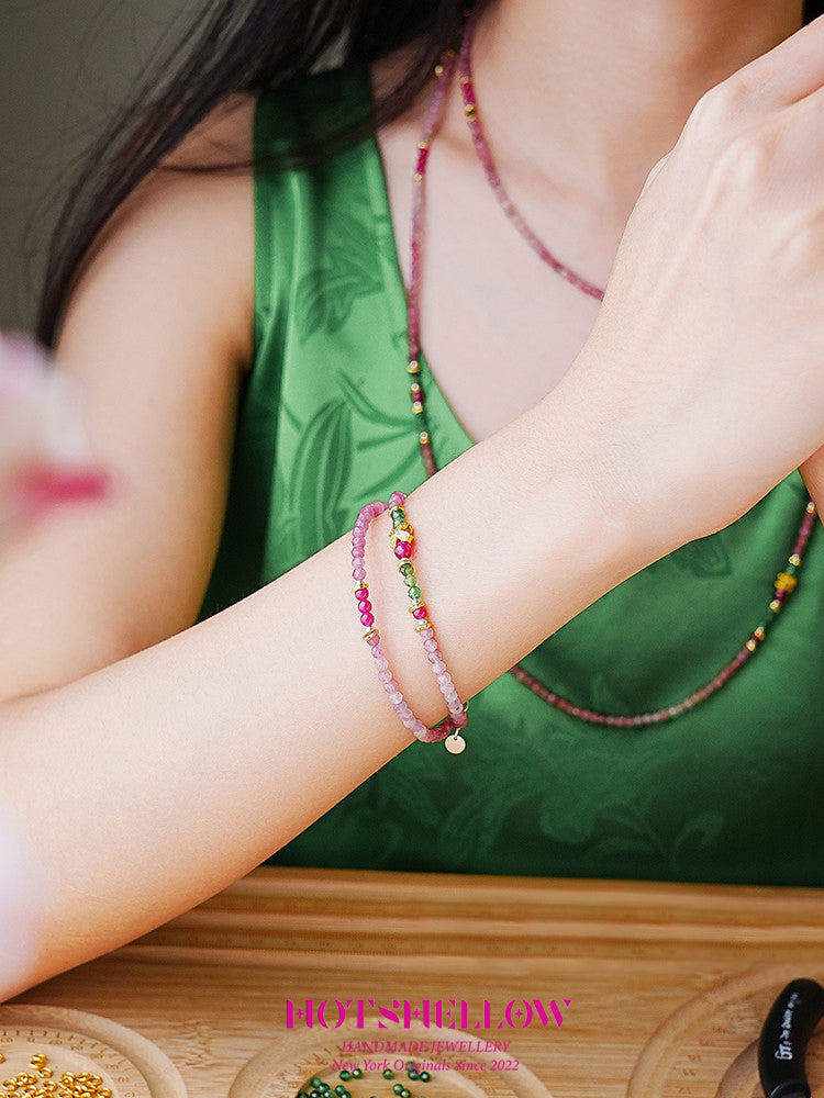 Dreamy Pink Tourmaline Bracelet-HOTSHELLOW-P2