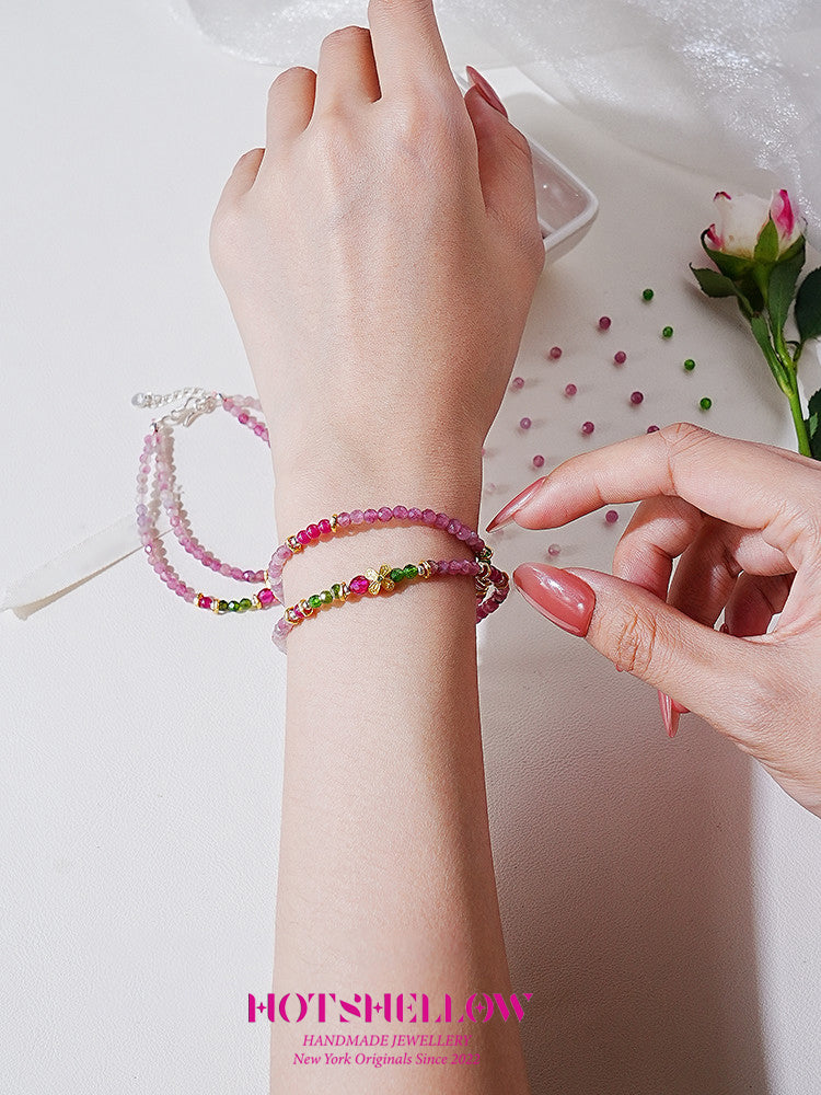 Dreamy Pink Tourmaline Bracelet-HOTSHELLOW-P4