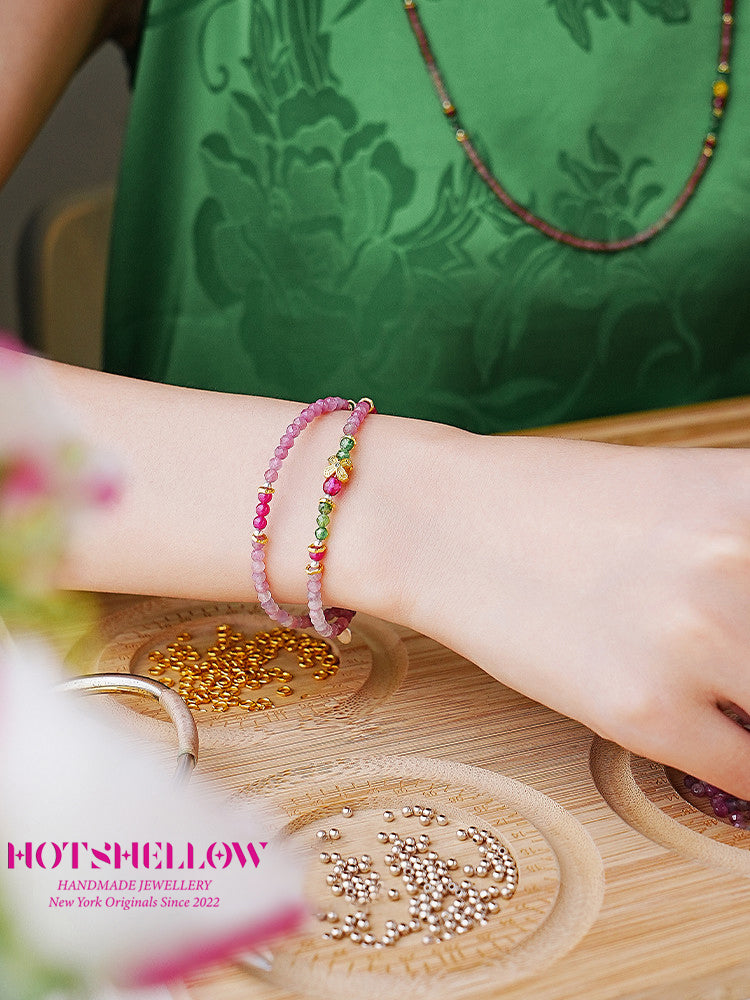 Dreamy Pink Tourmaline Bracelet-HOTSHELLOW-P6