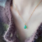 Emerald Glow: Green Agate Beaded Necklace