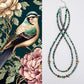 Emerald Harmony Czech Bead Double-Layer Necklace