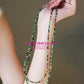 Emerald Harmony Czech Bead Double-Layer Necklace