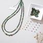 Emerald Harmony Czech Bead Double-Layer Necklace