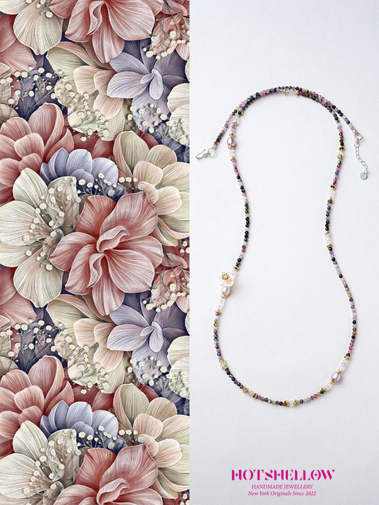 Eternal Petals Tourmaline Beaded Necklace