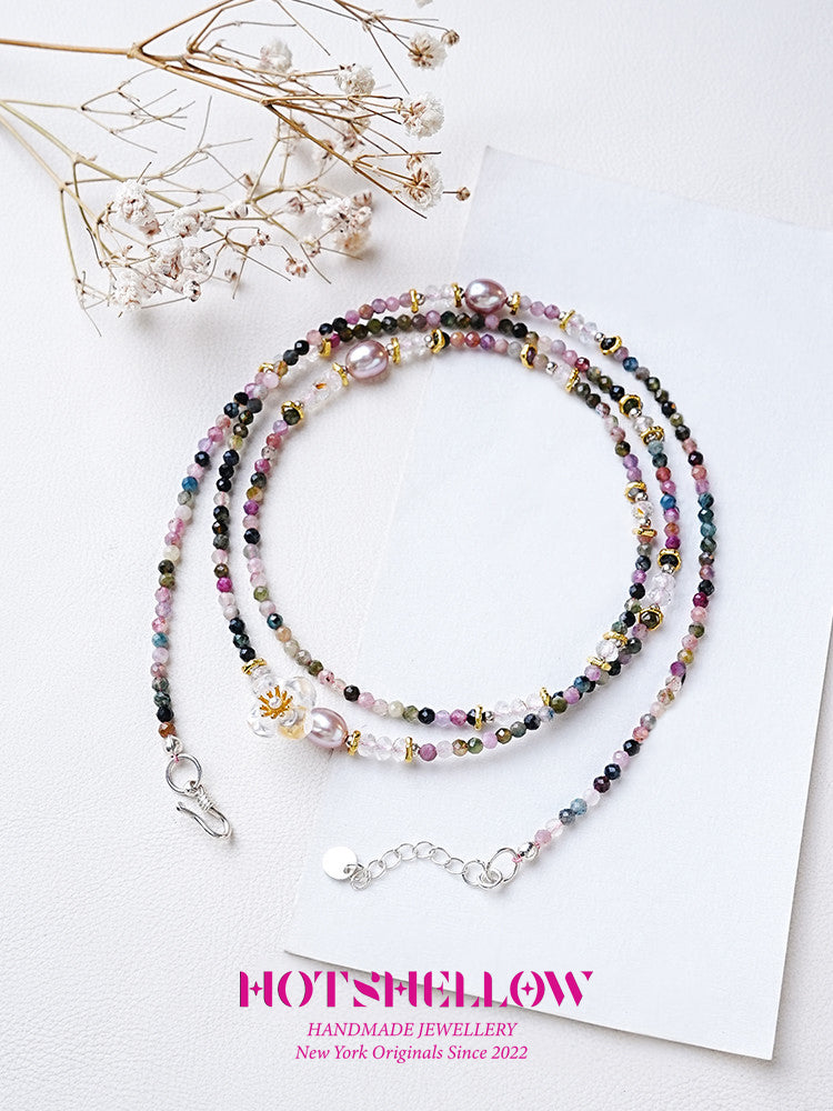 Eternal Petals Tourmaline Beaded Necklace