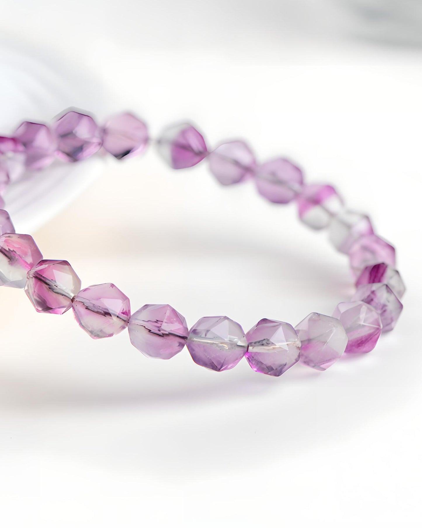 Faceted Purple Fluorite Bracelet