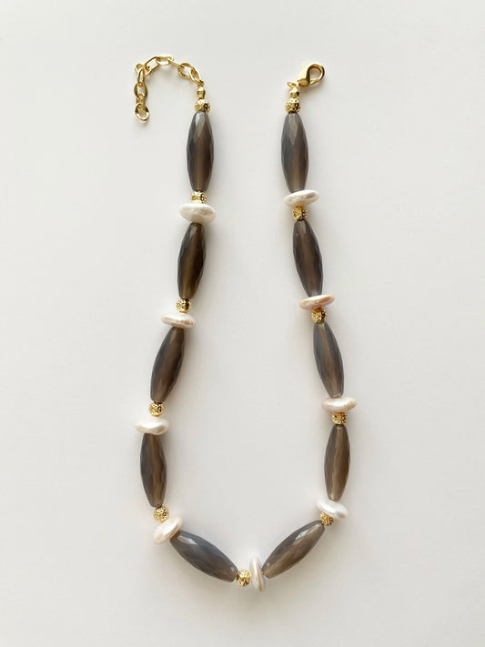 Gray Moonstone Necklace – Giovanni’s Room | HOTSHELLOW Stone Bookstore