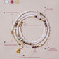 "Starry Moonlit Path" Natural Moonstone & Garnet Faceted Bead Necklace/Bracelet