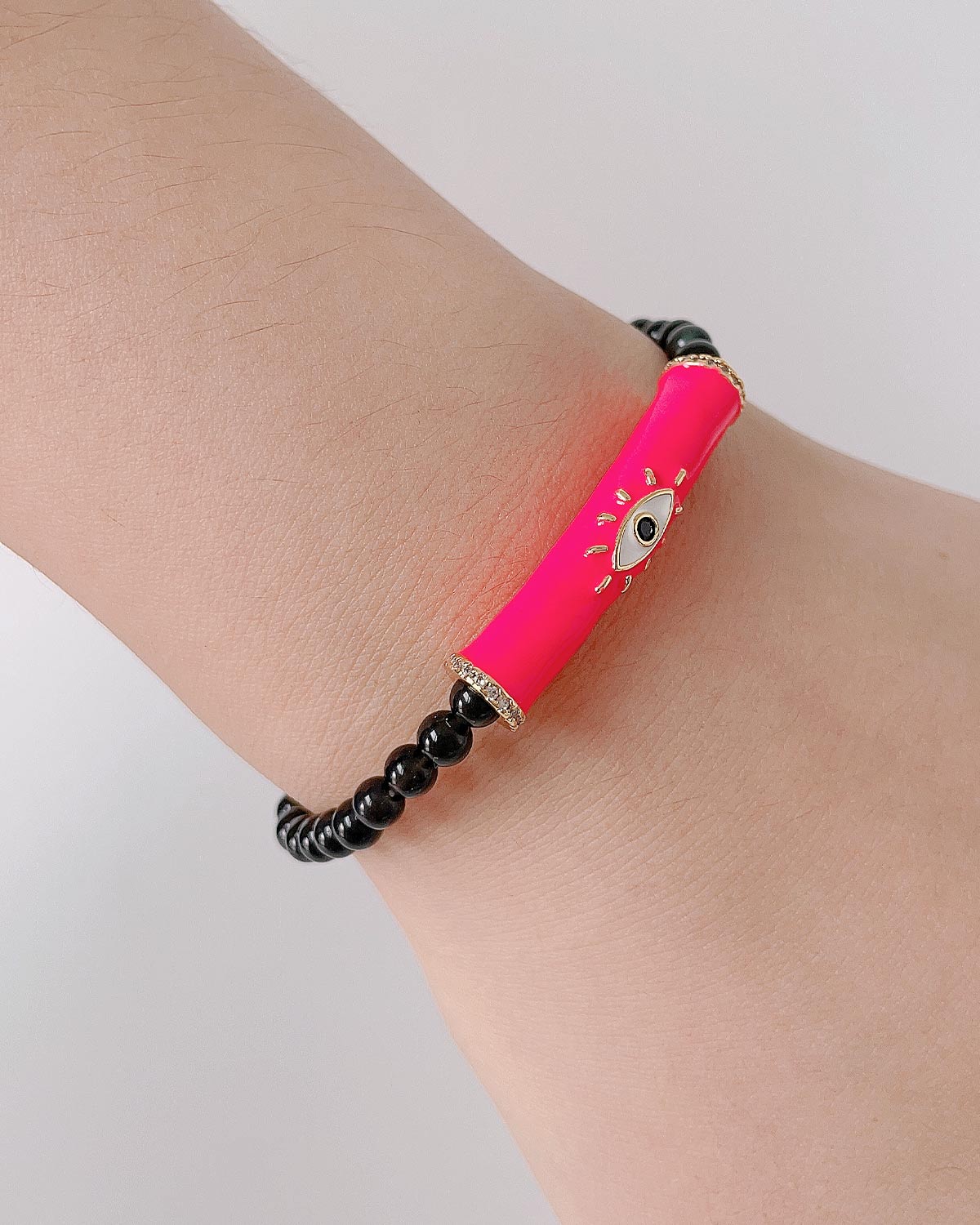 Smile Rubber Bracelet - Hot Pink | Makk Fashions