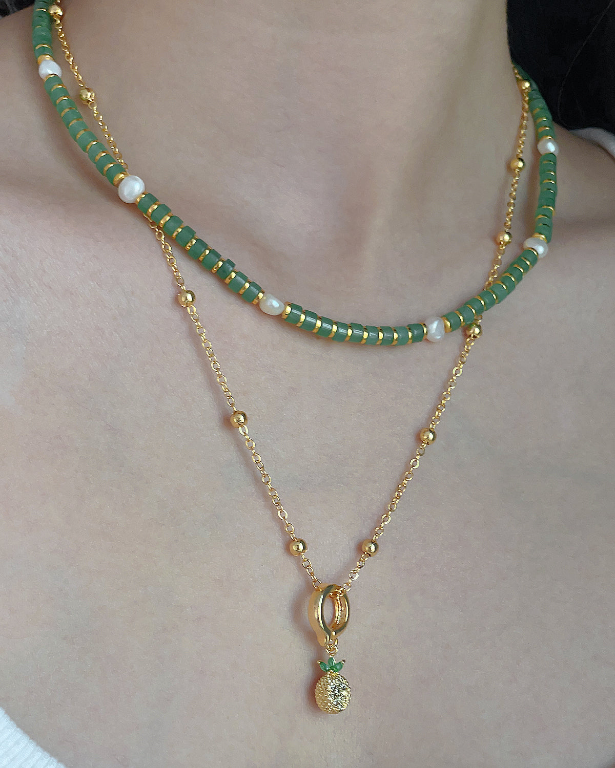 Collier d’aventurine verte d’énergie terrestre