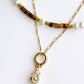 Tiger's Eye & Baroque Pearl Fruit Lover Layered Necklace