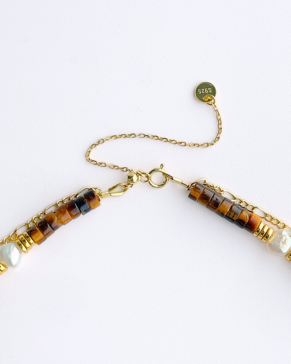 Tiger's Eye & Baroque Pearl Fruit Lover Layered Necklace