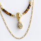 Tiger's Eye & Baroque Pearl Fruit Lover Layered Necklace