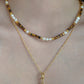 Tiger's Eye & Baroque Pearl Fruit Lover Layered Necklace