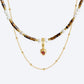 Tiger's Eye & Baroque Pearl Fruit Lover Layered Necklace